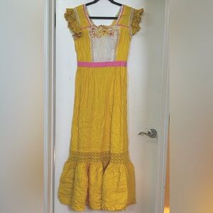 Georgia Charuhas Vintage Cottagecore Handmade 70s Cotton Maxi Dress